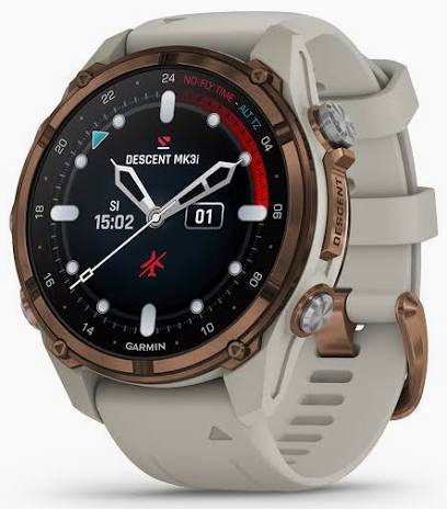 Descent Mk3i, 43mm, SKF12 PVD Ti/Fr Gry, Dive Computer, Bronze PVD Titanium with French Gray Silicone Band